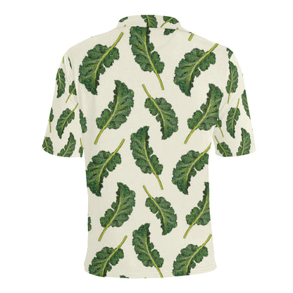 Kale Pattern Print Design 03 Men Polo Shirt