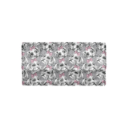 Maltese Pattern Print Design 01 Women's Trifold Wallet