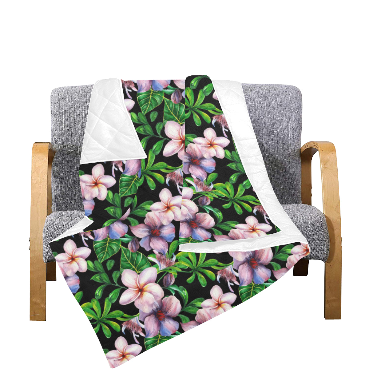 Plumeria Pattern Print Design PM01 Premium Quilt