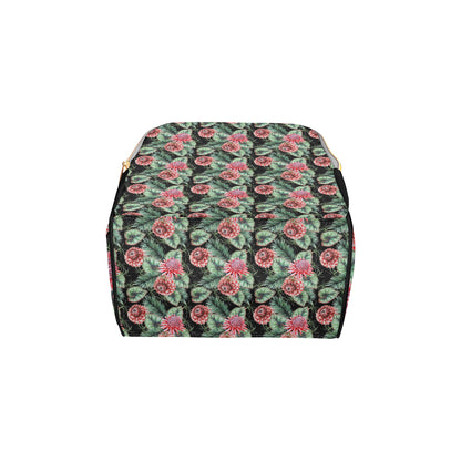 Dahlia Pattern Print Design DH06 Diaper Bag Backpack