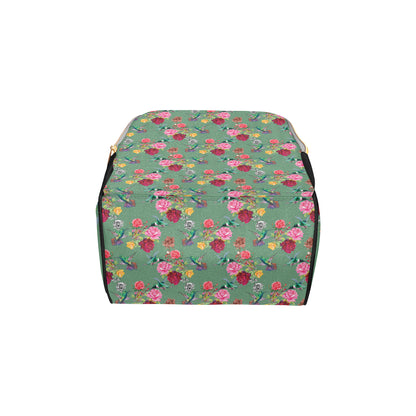 Hummingbird with Rose Themed Print Diaper Bag Backpack