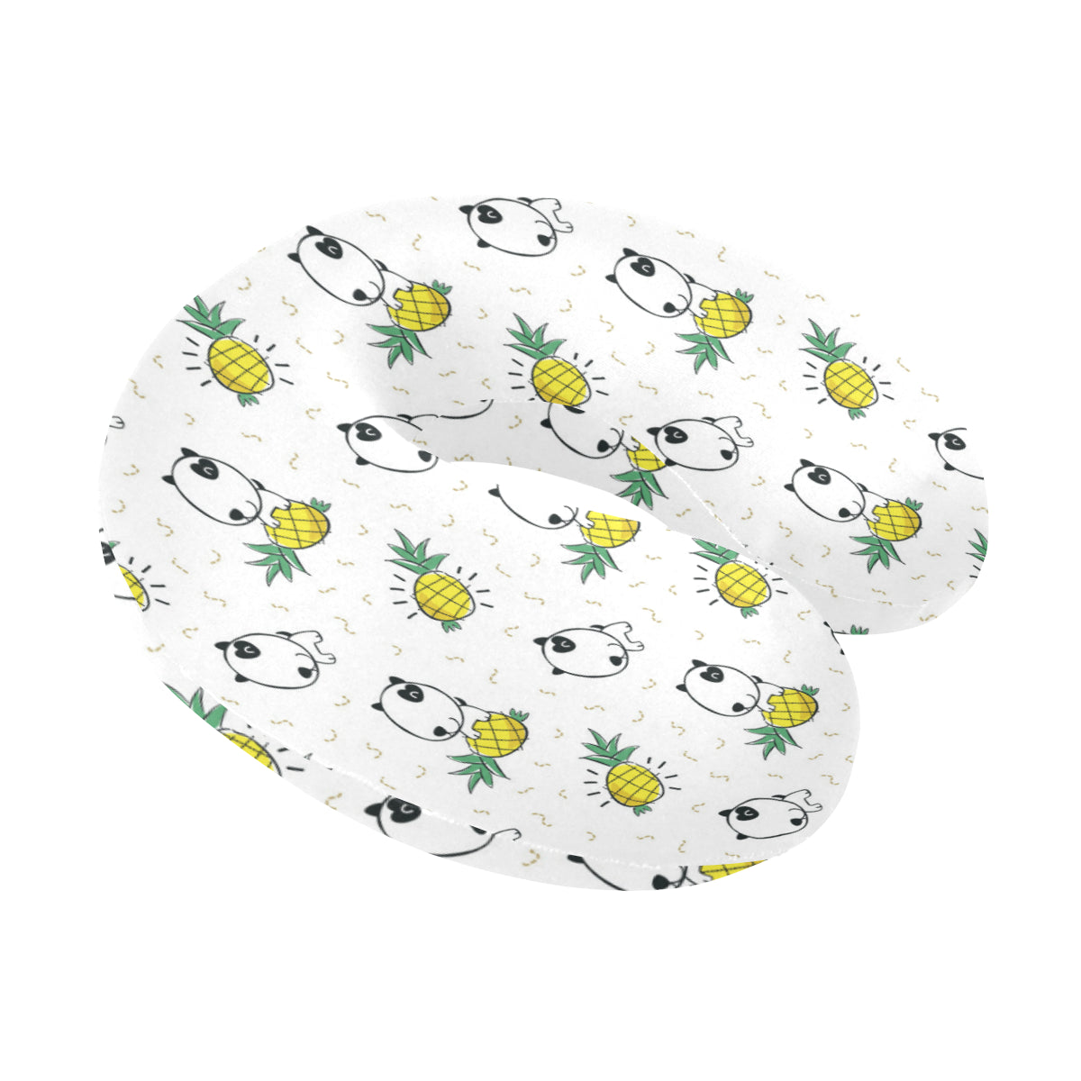 Bull Terriers Pattern Print Design 05 U-Shaped Travel Neck Pillow