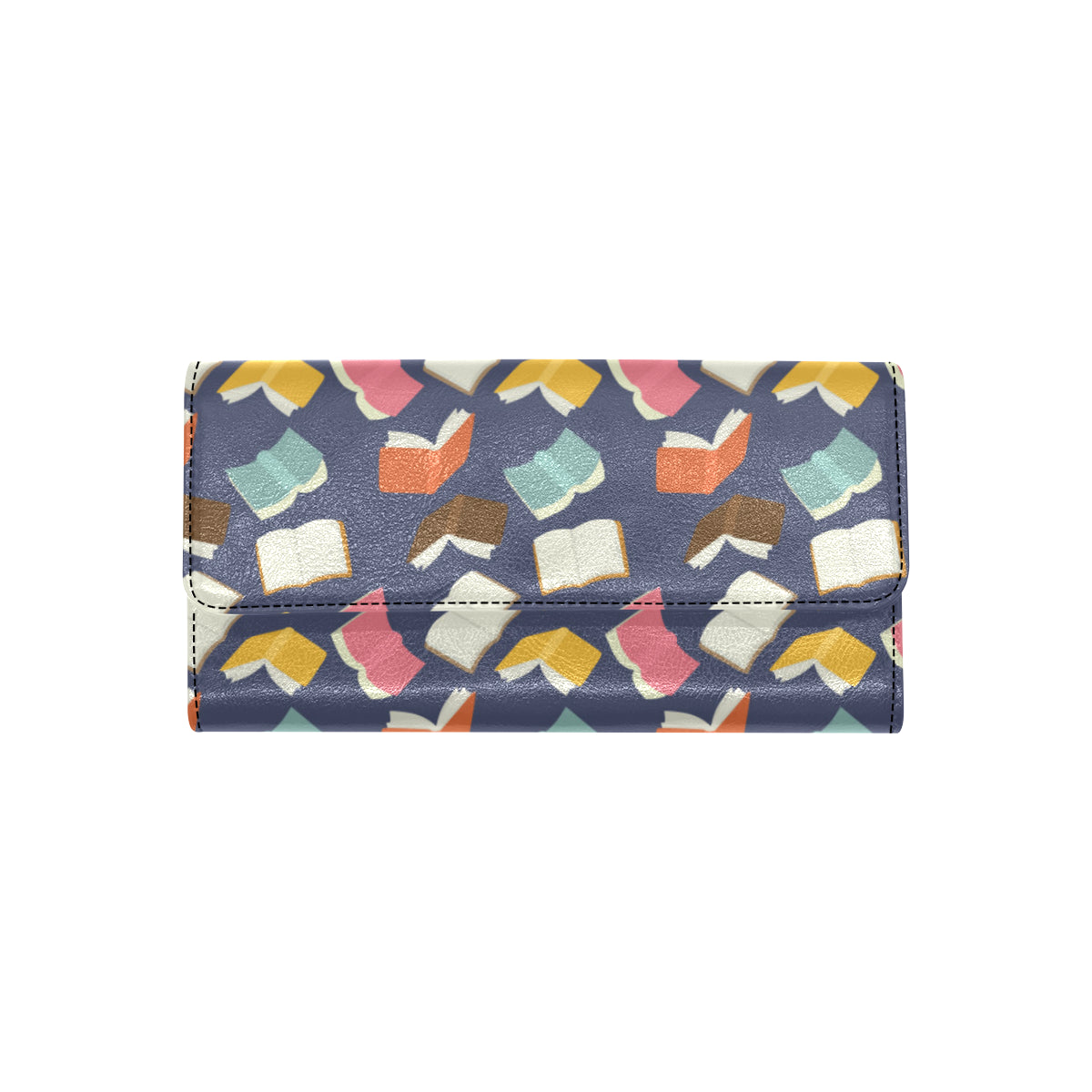 Book Pattern Print Design 01 Women's Trifold Wallet