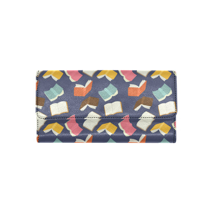 Book Pattern Print Design 01 Women's Trifold Wallet