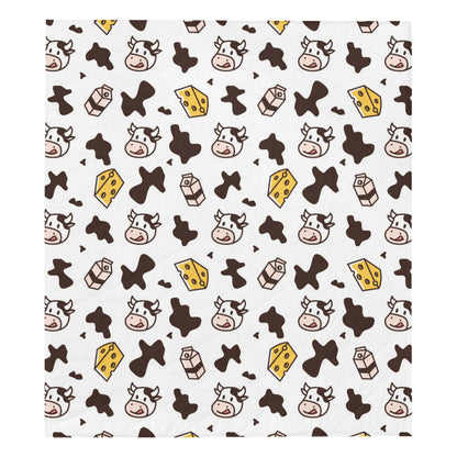 Cow Pattern Print Design 06 Premium Quilt