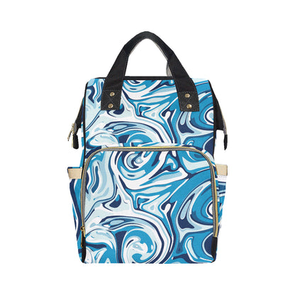 Liquid Pattern Print Design 05 Diaper Bag Backpack