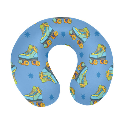 Roller skate Pattern Print Design A04 U-Shaped Travel Neck Pillow