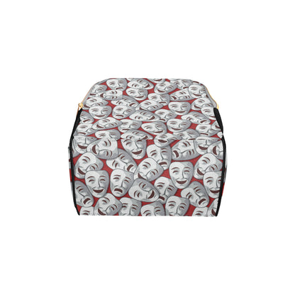 Acting Mask Pattern Print Design 01 Diaper Bag Backpack