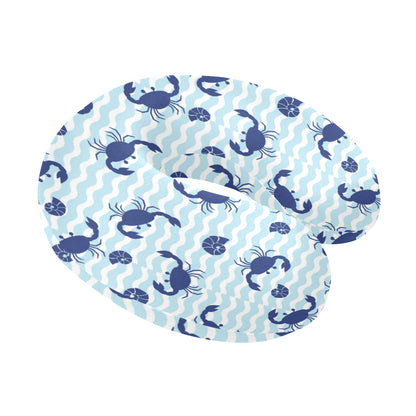 Crab Pattern Print Design 04 U-Shaped Travel Neck Pillow