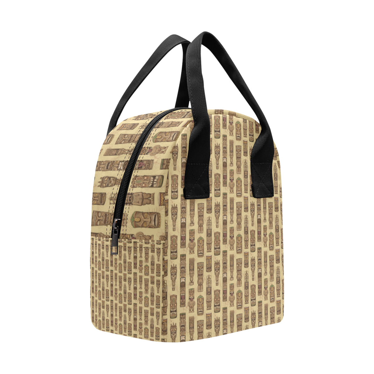 Totem Tiki Style Themed Design Insulated Lunch Bag