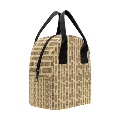 Totem Tiki Style Themed Design Insulated Lunch Bag