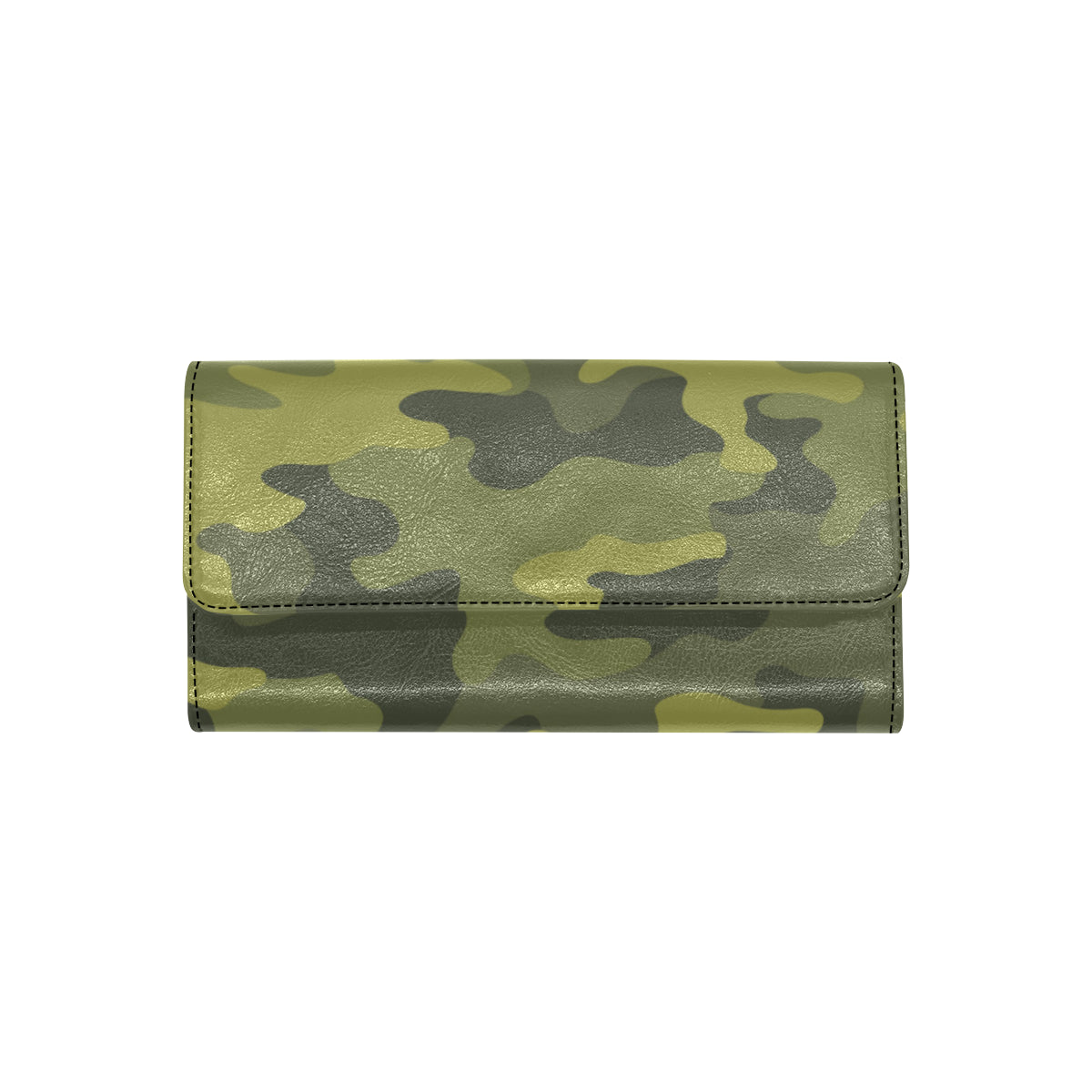 Military Camouflage Pattern Print Design 02 Women's Trifold Wallet