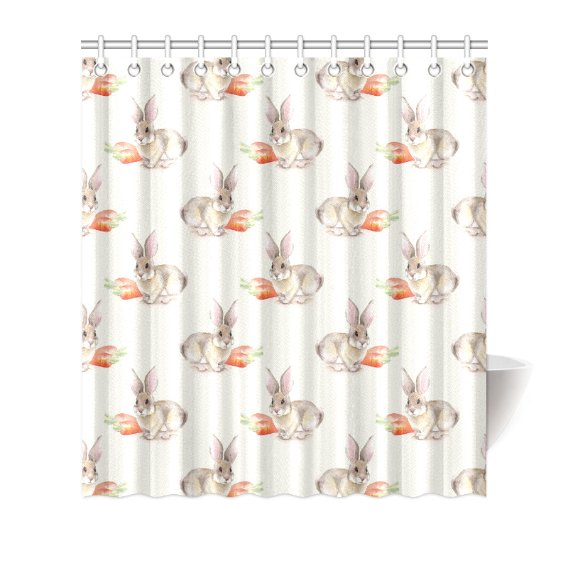 Rabbit Pattern Print Design 01 Shower Curtain