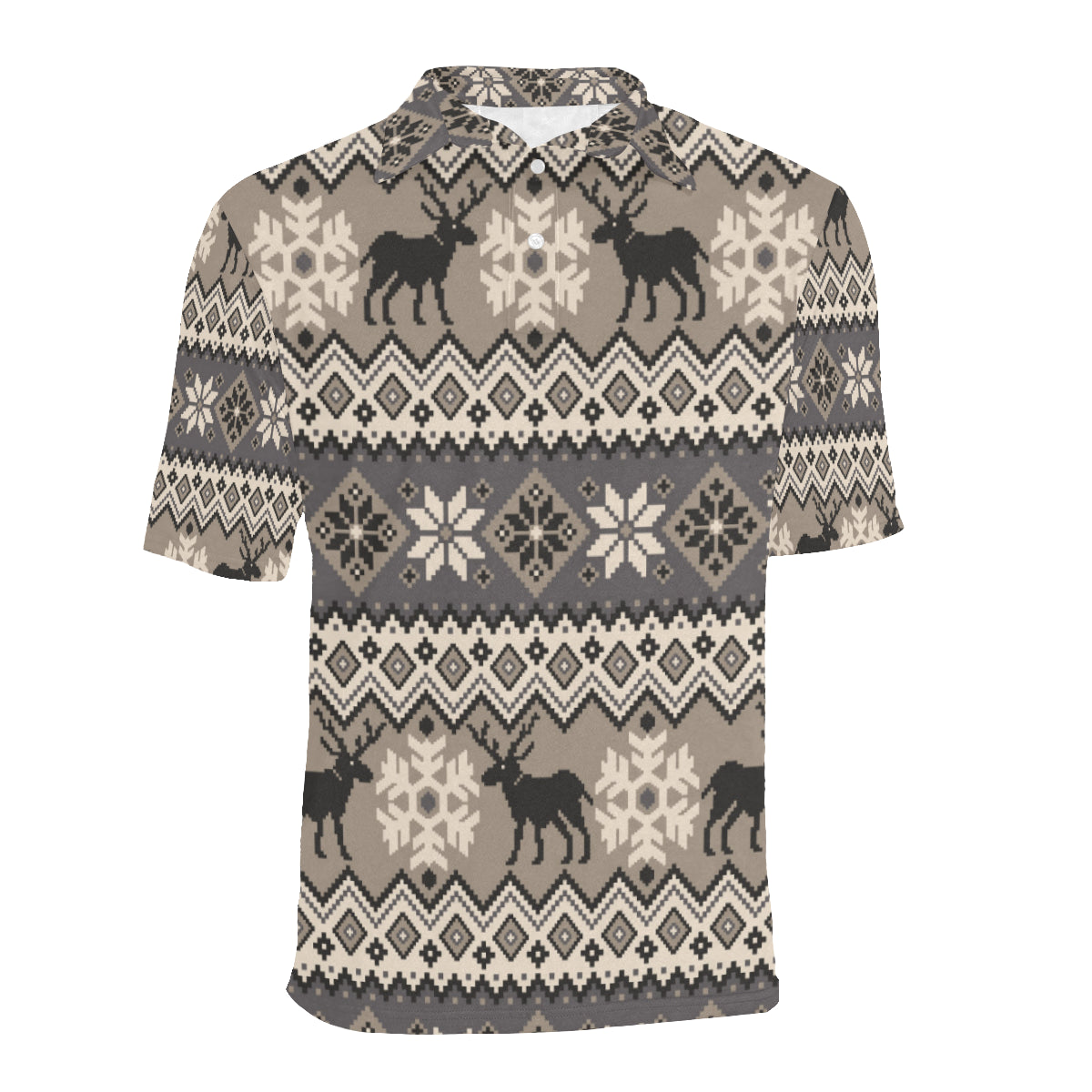 Nordic Pattern Print Design A01 Men Polo Shirt