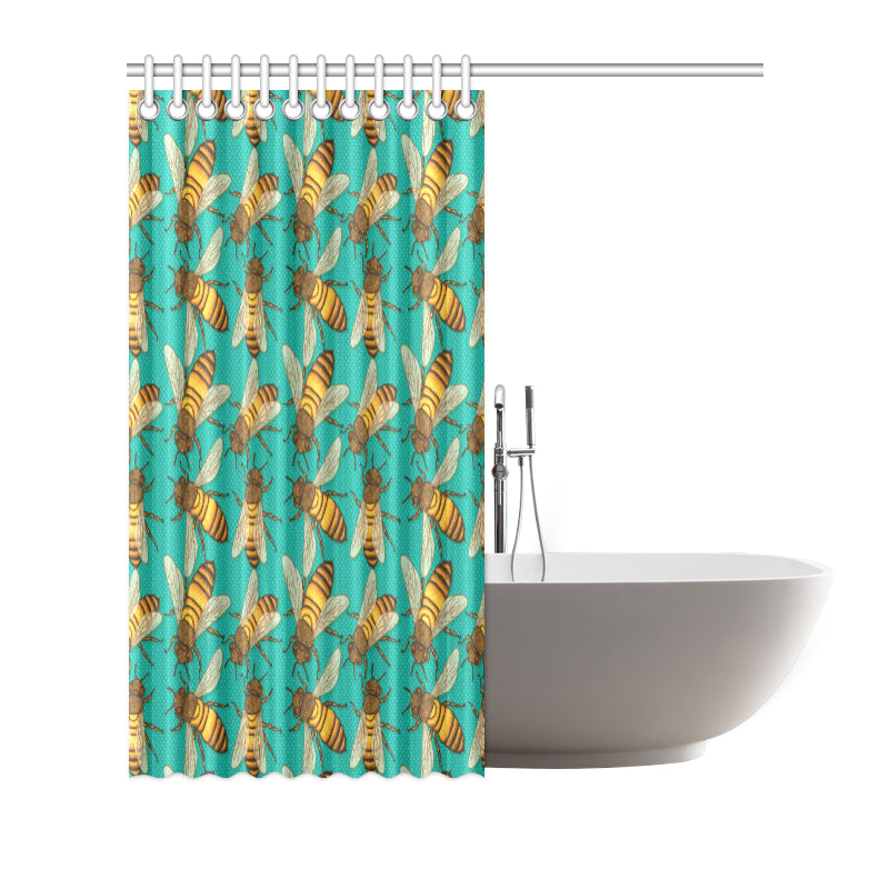 Bee Pattern Print Design BEE04 Shower Curtain