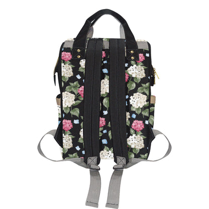Hydrangea Pattern Print Design HD09 Diaper Bag Backpack