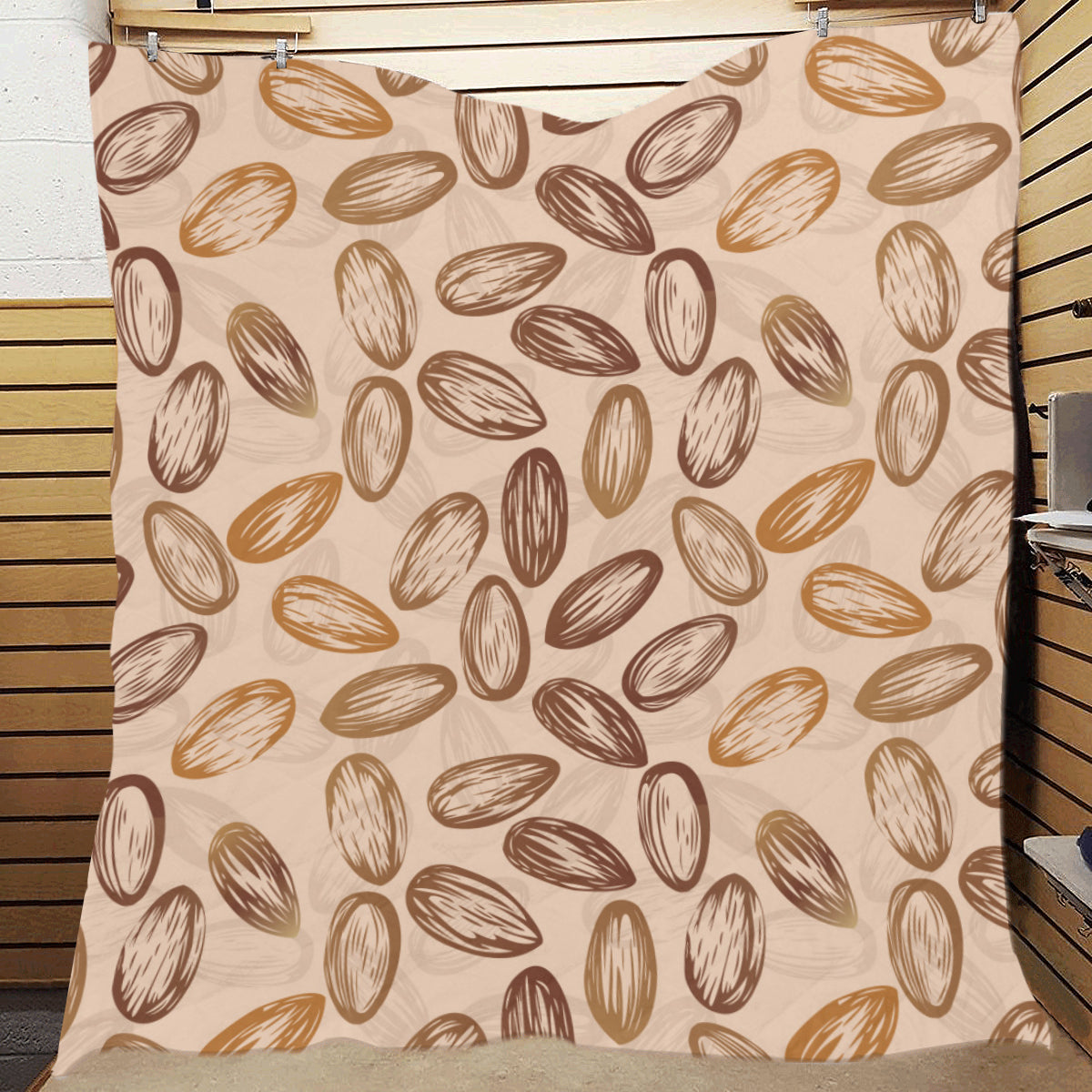 Almond Pattern Print Design 02 Premium Quilt