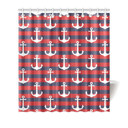 Nautical Pattern Print Design A05 Shower Curtain