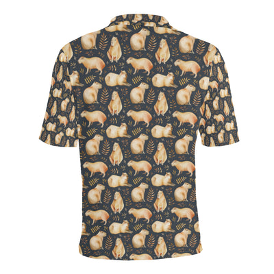 Capybara Pattern Print Design 02 Men Polo Shirt