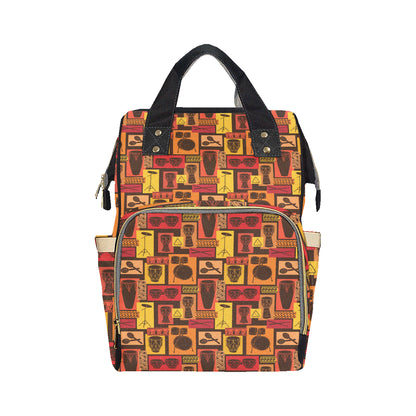 Percussion Pattern Print Design 02 Diaper Bag Backpack