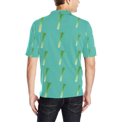 Leek Pattern Print Design 01 Men Polo Shirt
