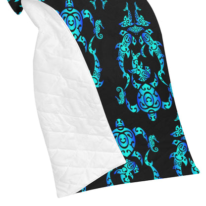 Sea turtle Polynesian Tribal Hawaiian Premium Quilt