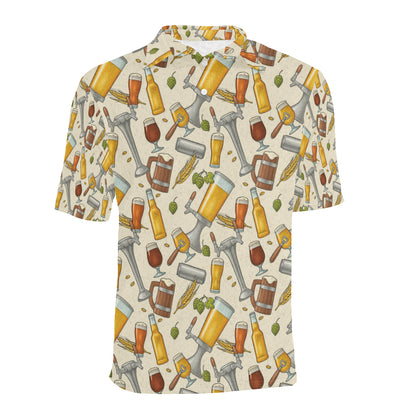 Beer Pattern Print Design 05 Men Polo Shirt
