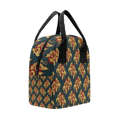Dragons Gold Design Pattern Insulated Lunch Bag