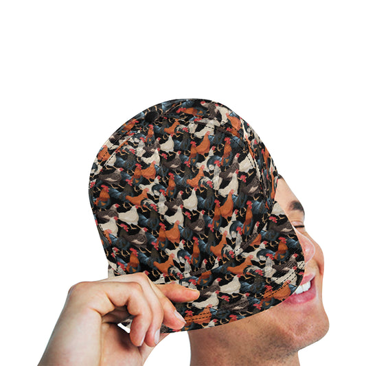 Chicken Print Pattern Snapback Cap
