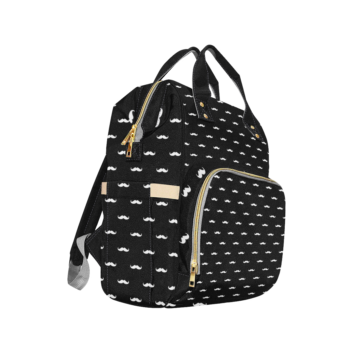 Mustache Pattern Print Design A04 Diaper Bag Backpack