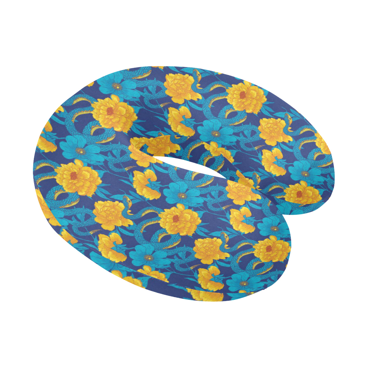 Boa Pattern Print Design 01 U-Shaped Travel Neck Pillow