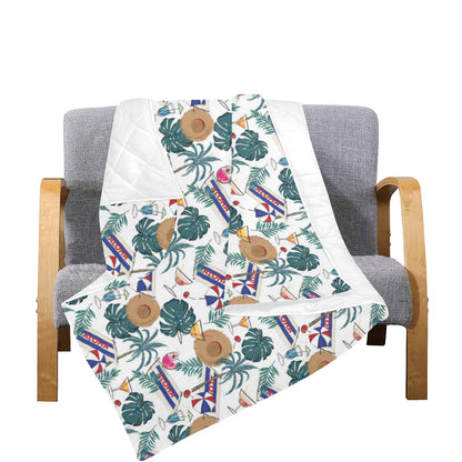 Aloha Hawaii Beach Pattern Print Design 04 Premium Quilt