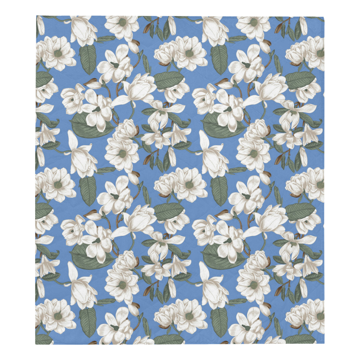 Magnolia Pattern Print Design 01 Premium Quilt