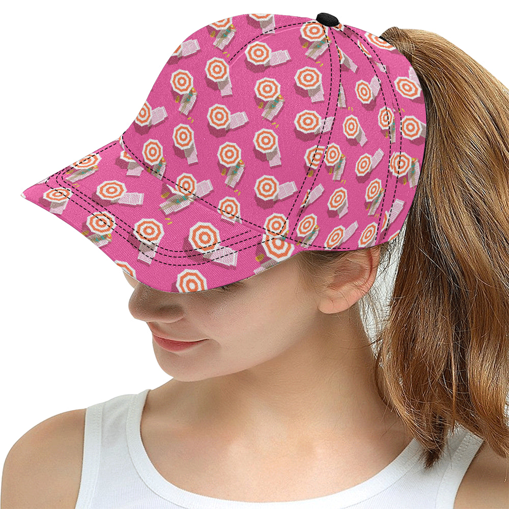 Beach Top View Umbrella Theme Snapback Cap