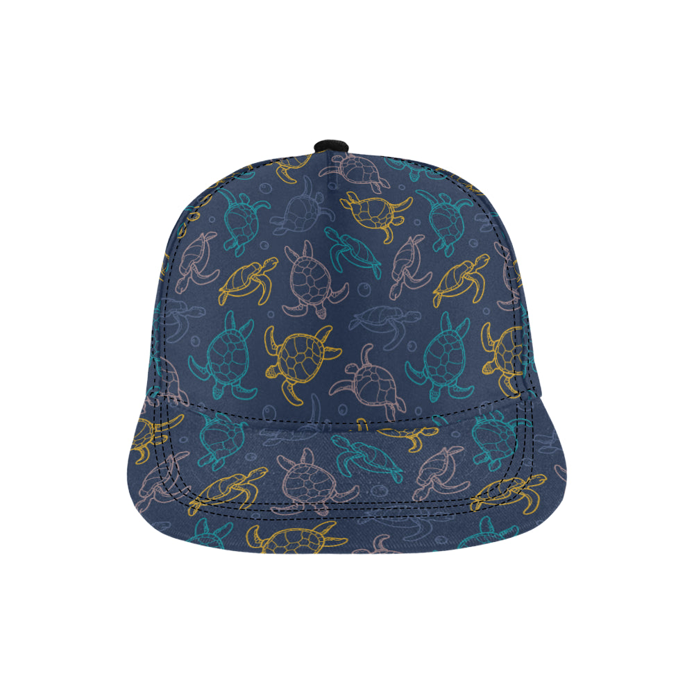 Sea Turtle Baby Print Snapback Cap