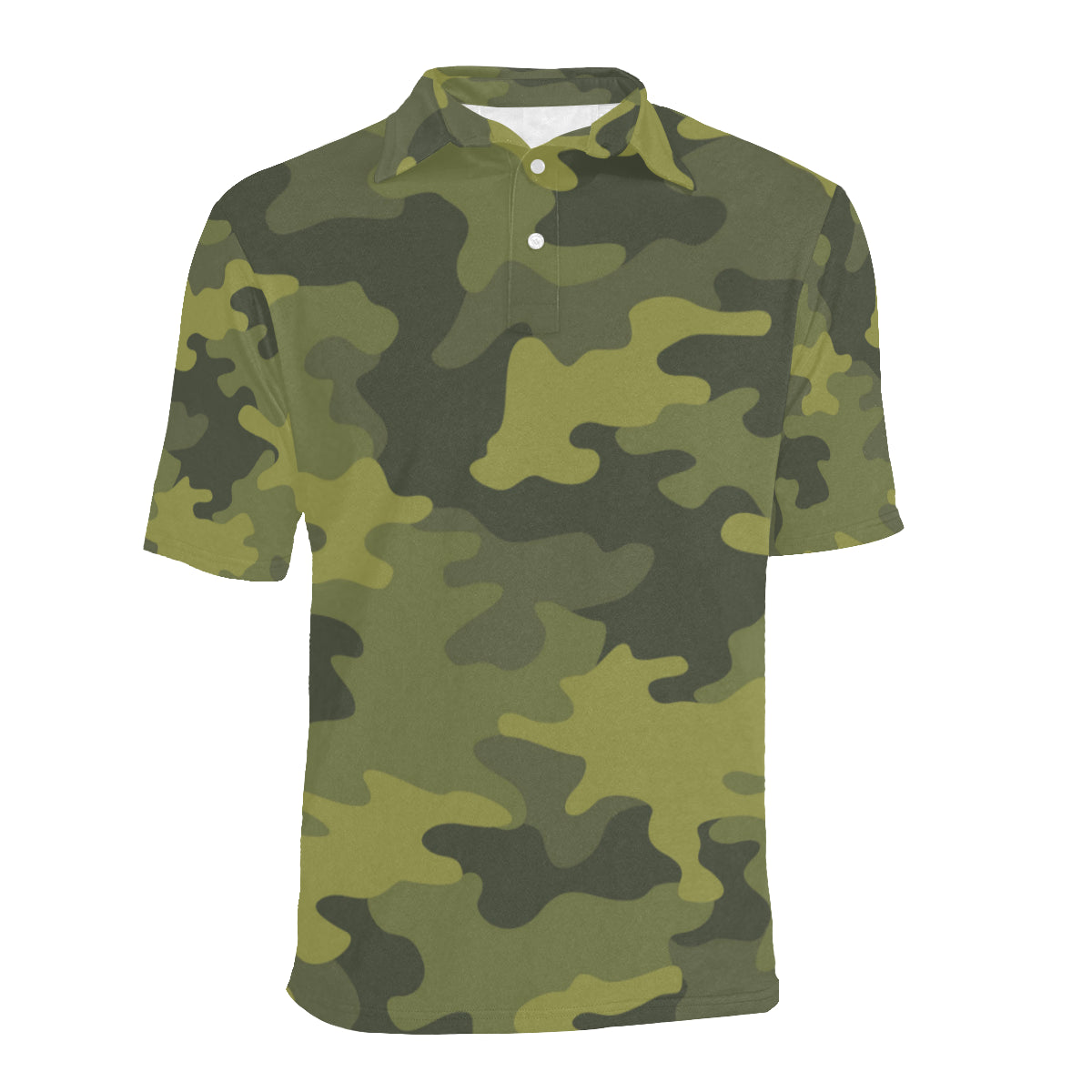 Military Camouflage Pattern Print Design 02 Men Polo Shirt