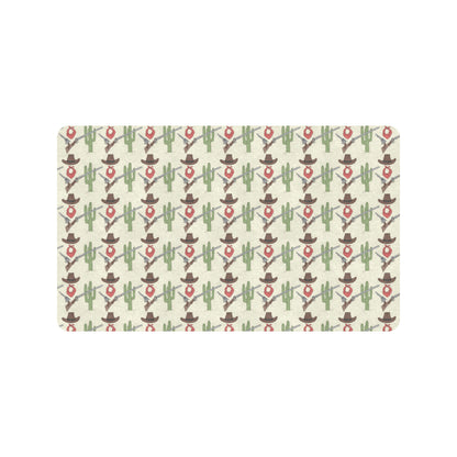 Western Cowboy Print Rubber Doormat