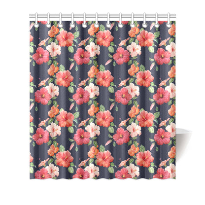 Tropical Flower Pattern Print Design TF020 Shower Curtain