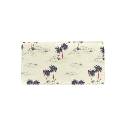 Palm Tree Pattern Print Design PT08 Women's Trifold Wallet