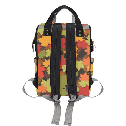 Maple Leaf Pattern Print Design 05 Diaper Bag Backpack
