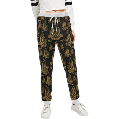 Owl Tribal Polynesian Design Print Unisex Sweatpants