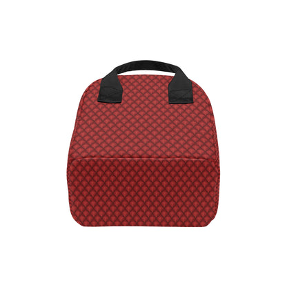 Dragons Red Skin Texture Insulated Lunch Bag