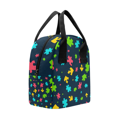Autism Awareness Colorful Design Print Insulated Lunch Bag