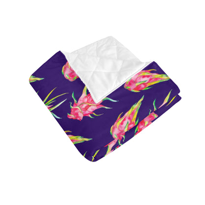 Dragonfruit Pattern Print Design DF02 Premium Quilt