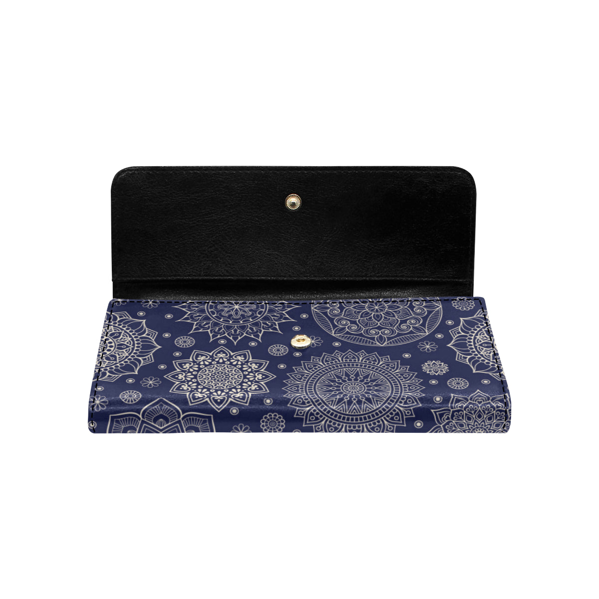 Mandala Pattern Print Design 02 Women's Trifold Wallet