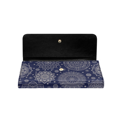 Mandala Pattern Print Design 02 Women's Trifold Wallet
