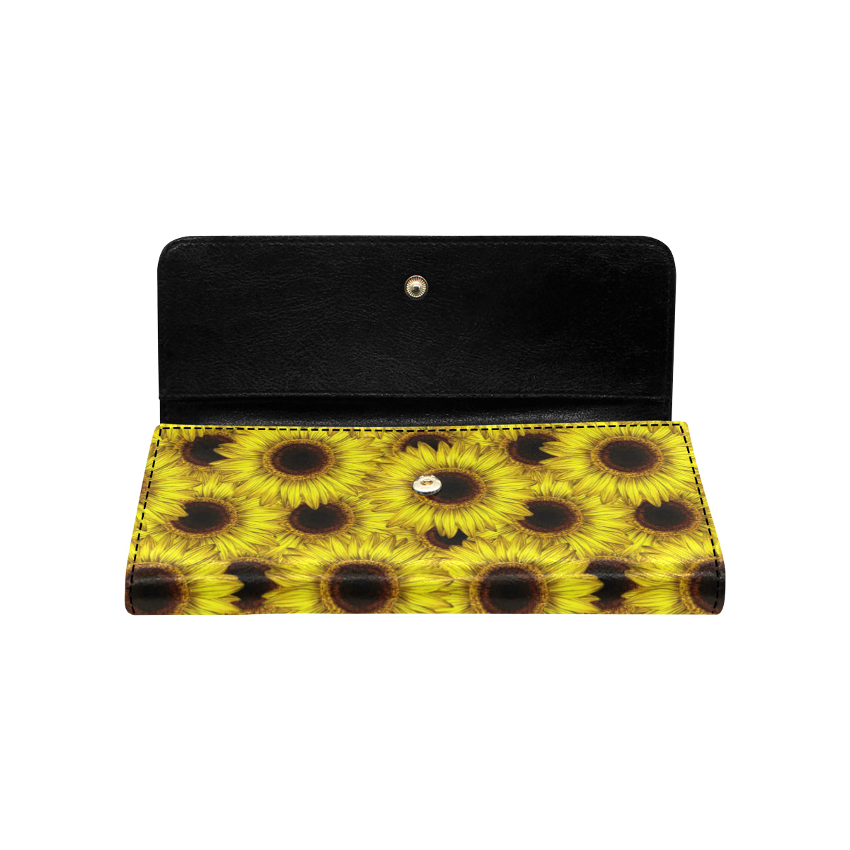 Sunflower Pattern Print Design SF011 Women's Trifold Wallet