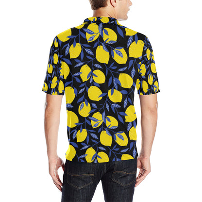 Lemon Pattern Print Design LM01 Men Polo Shirt