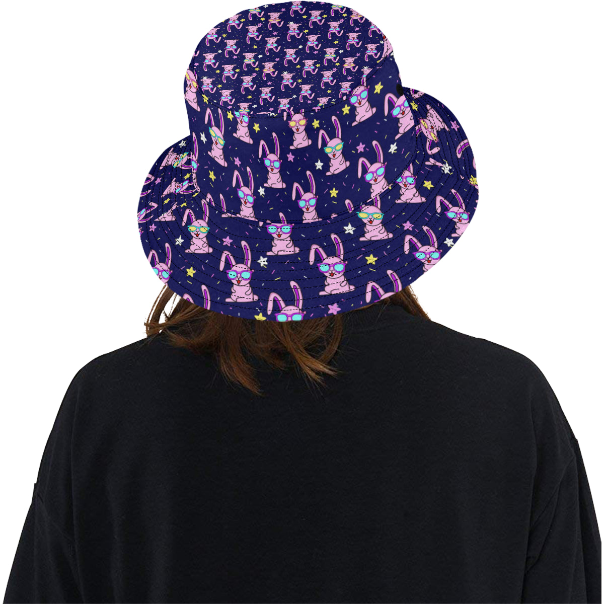 Rabbit Baby Pattern Print Design RB015 Unisex Bucket Hat