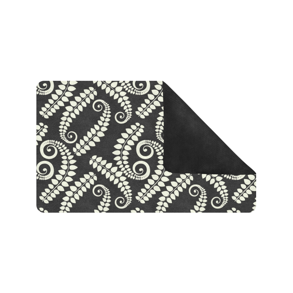 Fern Leave Print Pattern Rubber Doormat